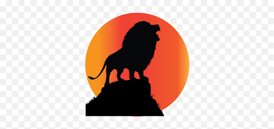 The Lion - Lion On Rock Silhouette Png,Lion Roar Png
