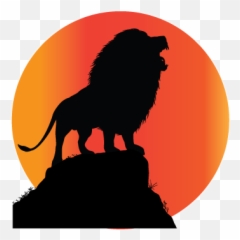 The Lion - On Rock Silhouette png