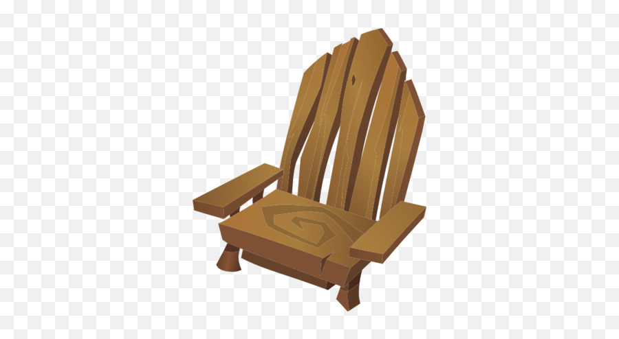 Wood Lawn Chair - Solid Back Png,Lawn Chair Png