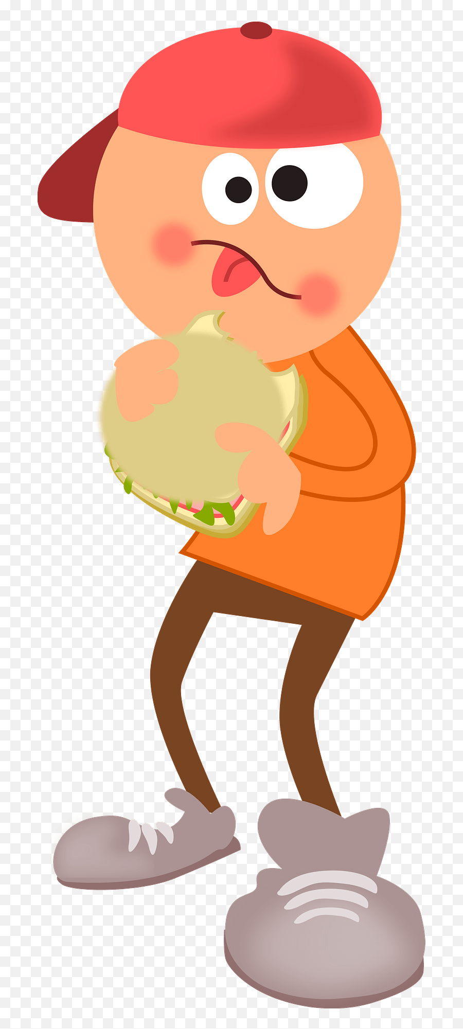Boy Eating A Spam Sandwich Clipart - Happy Png,Spam Png
