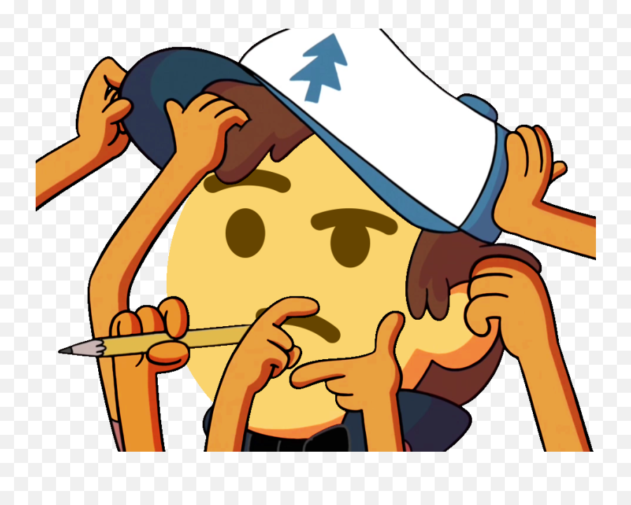 Anime Face Png Thinking - Gravity Falls Emoji Discord,Thinking Emoji Transparent