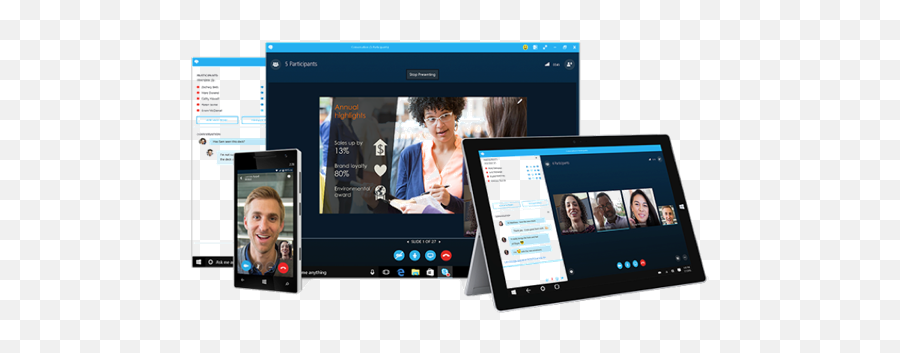 Hosted Skype For Business - Skype For Business Features Video Conference Png,Skype For Business Logo