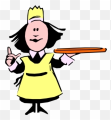 Holds Serving Tray Image Illustration - Waitress Clipart Png,Waitress Png
