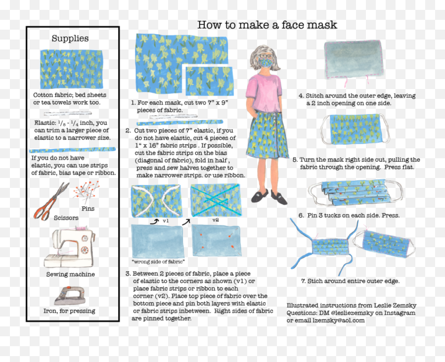 How To Make A Fabric Face Mask - Larkin Square Make A Fabric Face Mask Png,Corner Ribbon Png