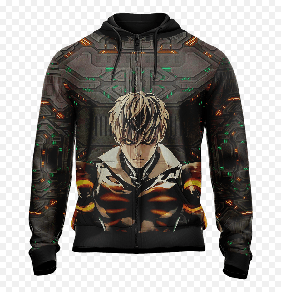 One Punch Man Genos New Style Zip Up Hoodie - Otakuranger Need For Speed Heat Jacket Png,Genos Png