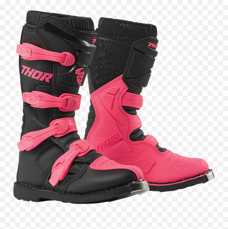 Thor Womens Pair Blitz Xp Textile Offroad Riding Dirt Bike Racing Boots - Motorcycle Boots Red Png,Icon Bike Boots