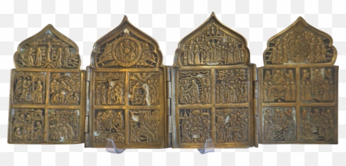 Antique Russian Traveling Icon 19th - Decorative png