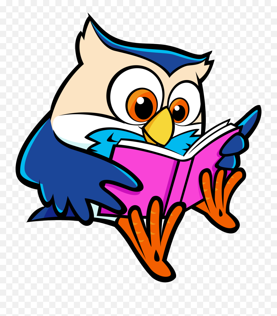 Owl Reading Book Clipart Free Download - Owl Reading Clip Art Png,Books Clipart Png