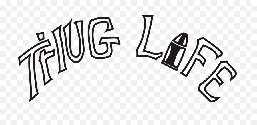 Thug Life Text Png Picture - Tupac Thug Life Tattoo,Thug Life Logo