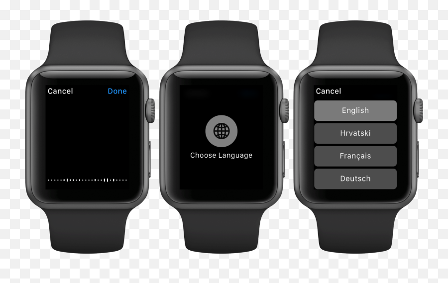 How To Change Dictation Language - Series 3 Apple Watch Gif Png,Dictation Icon