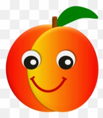 Cute Peach Clipart Art Library - Transparent Emoji png