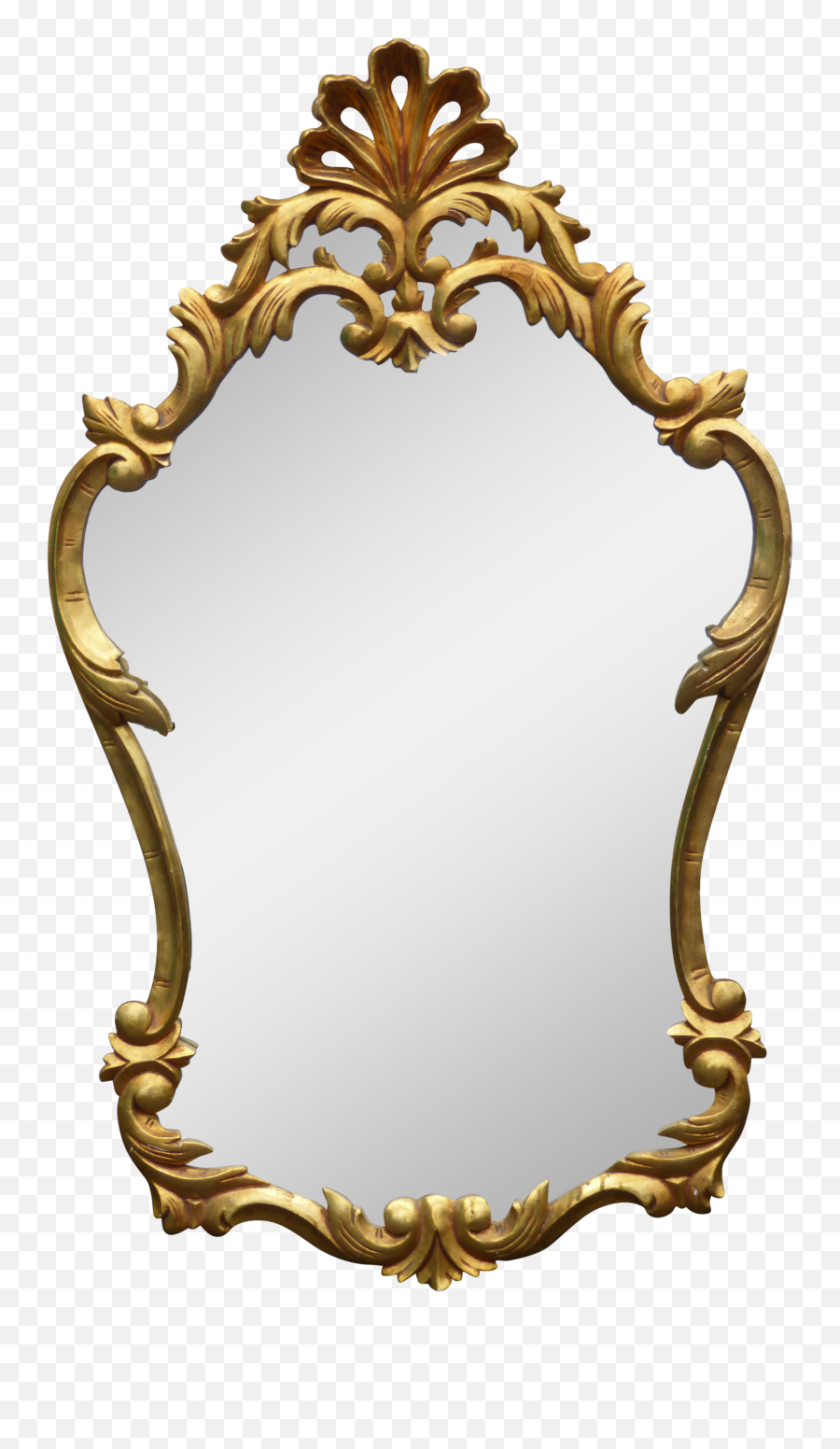 Antique Gold Frame Png Download - French Rococo Mirror,Gold Picture Frame Png