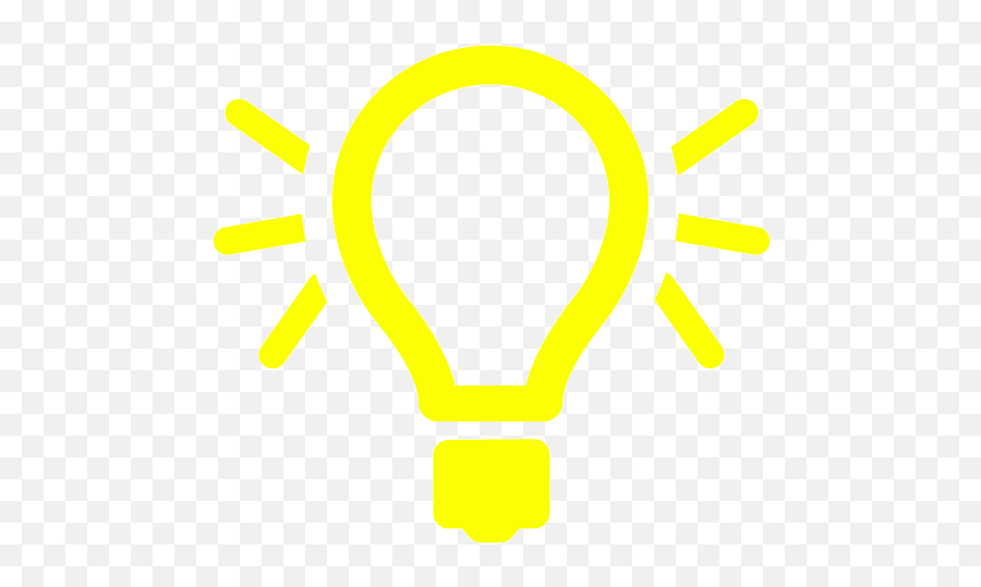 Yellow Light Bulb 6 Icon - Free Yellow Light Bulb Icons Pink Light Bulb Icon Transparent Png,Yellpow Light Blub Icon