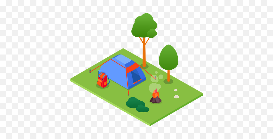 Best Premium Camping Spot Illustration Download In Png - Park,Campsite Icon