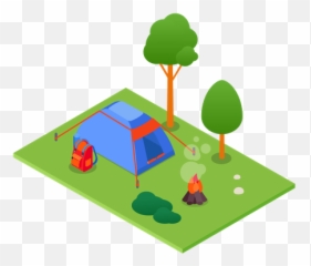 Best Premium Camping Spot Illustration Download Png - Park