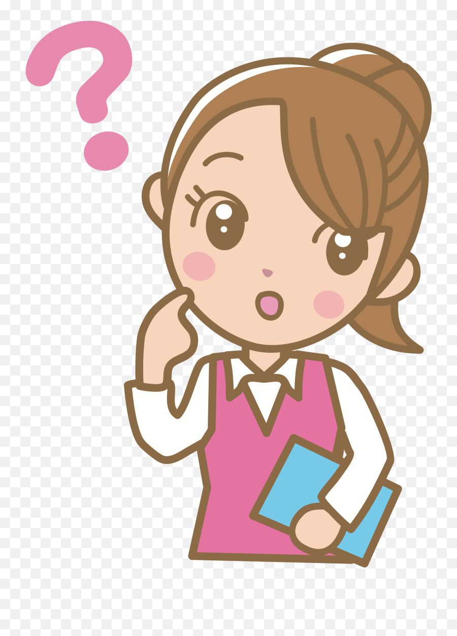 Thinking Woman Clipart Black And White Png