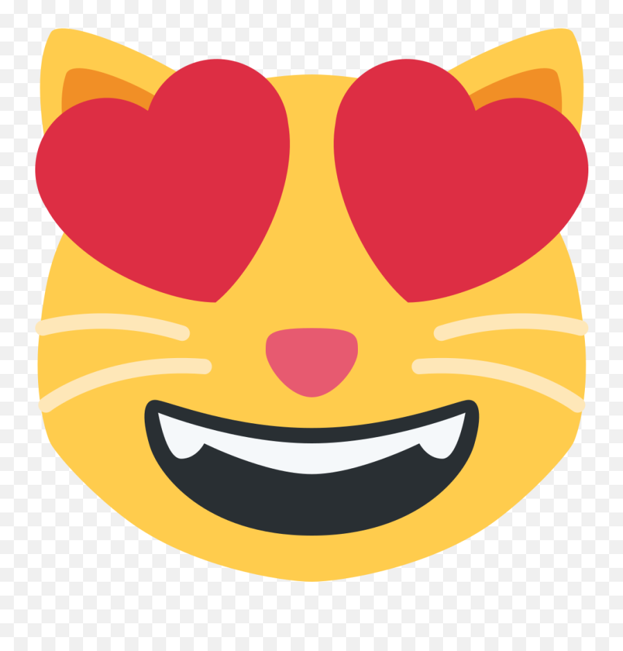 Smiling Cat With Heart - Emoji Gato Enamorado Png,Heart Eye Emoji Png