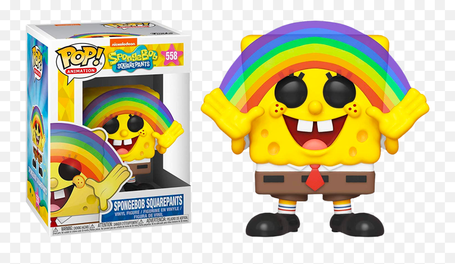 Spongebob Squarepants - Spongebob With Rainbow Funko Pop Vinyl Figure Spongebob Squarepants Png,Spongebob Face Png