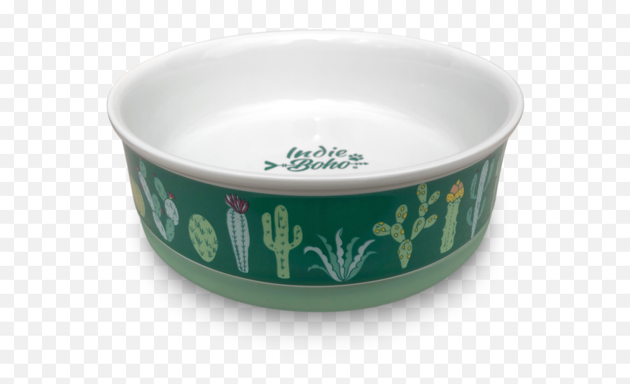 Cactus Garden Designer Dog Bowls - Large Dog Bowl Png,Dog Bowl Png