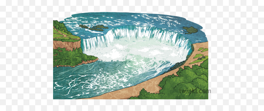 Niagara Falls Canada Waterfall Ks2 Illustration - Twinkl Waterfall Png,Waterfall Png