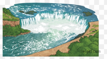 Niagara Falls Canada Waterfall Ks2 Illustration - Twinkl png