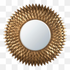Download Golden Mirror Frame Png Image - Metal Leaf Blank Certificate Badge