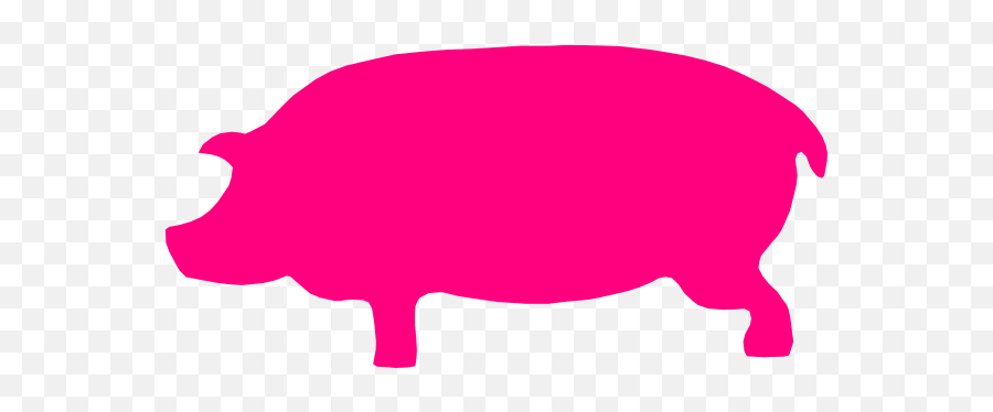 Pig Pink Clip Art - Clip Art Png,Pig Silhouette Png