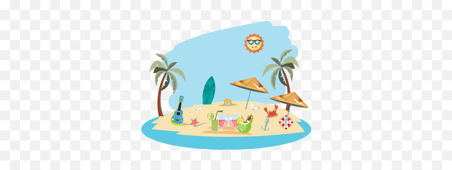 Summer Vector Free Download Beac 1141489 - Png Summer Beach Png,Summer Png