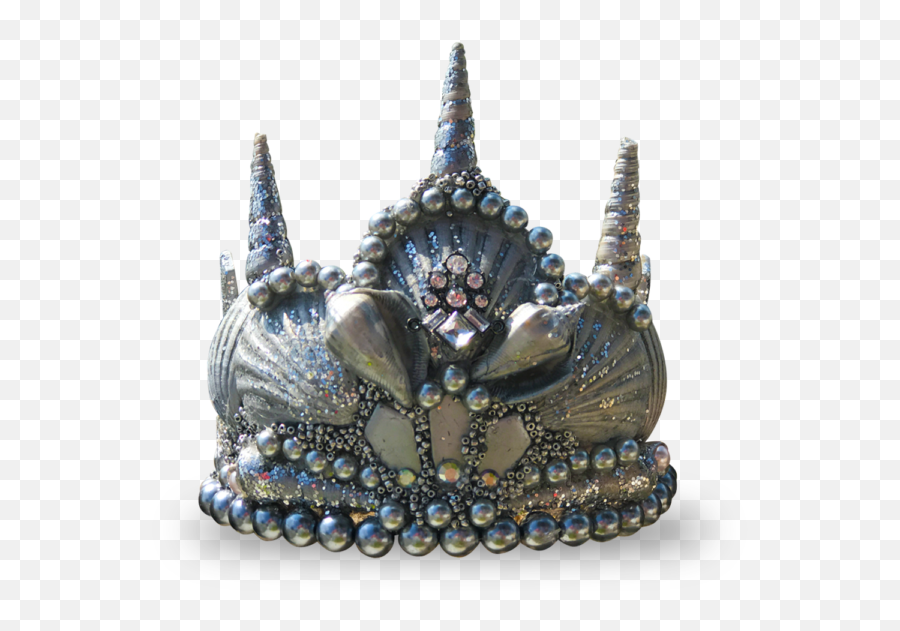 Download Silver Princess Seashell Crown - Mermaid Crown Png Mermaidcrown Png,Silver Crown Png