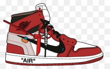 White Jordan 1 Clipart - Air Cartoon png