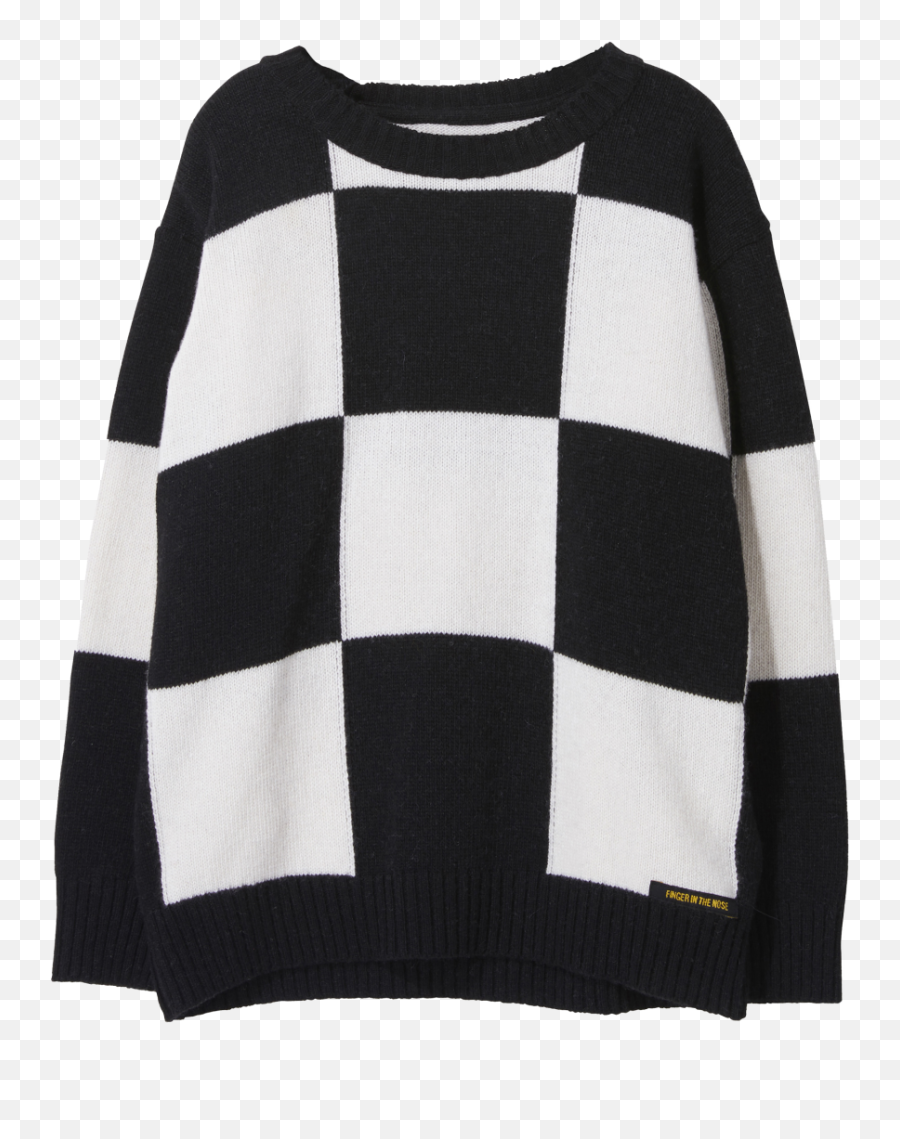 Finger In The Nose Skylar Oversized Jumper Checkers - Orange Png,Checkers Png