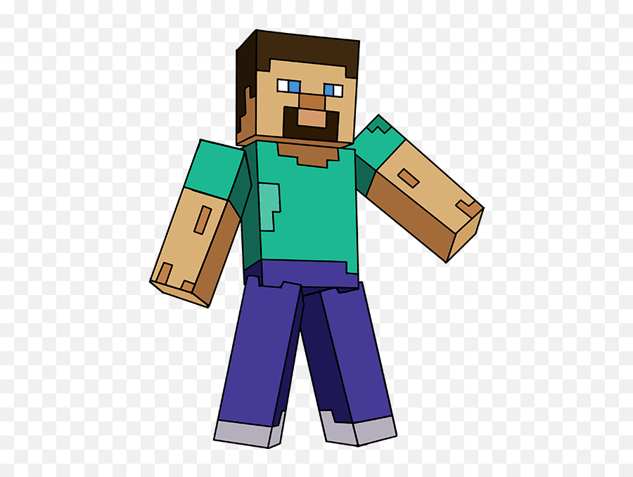 How To Draw Steve From Minecraft - Really Easy Drawing Tutorial Draw Steve From Minecraft Png,Minecraft Book Png