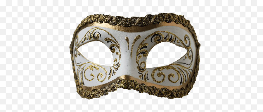 Colombina White U0026 Gold Masquerade Mask - Masquerade Ball Png,Masquerade Masks Png