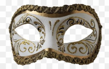 Colombina White U0026 Gold Masquerade Mask - Masquerade Ball Png,Masquerade Masks Png