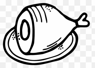 Clipart Ham Svg Royalty Free Download - Ham Clipart Black And White Png,Ham Png