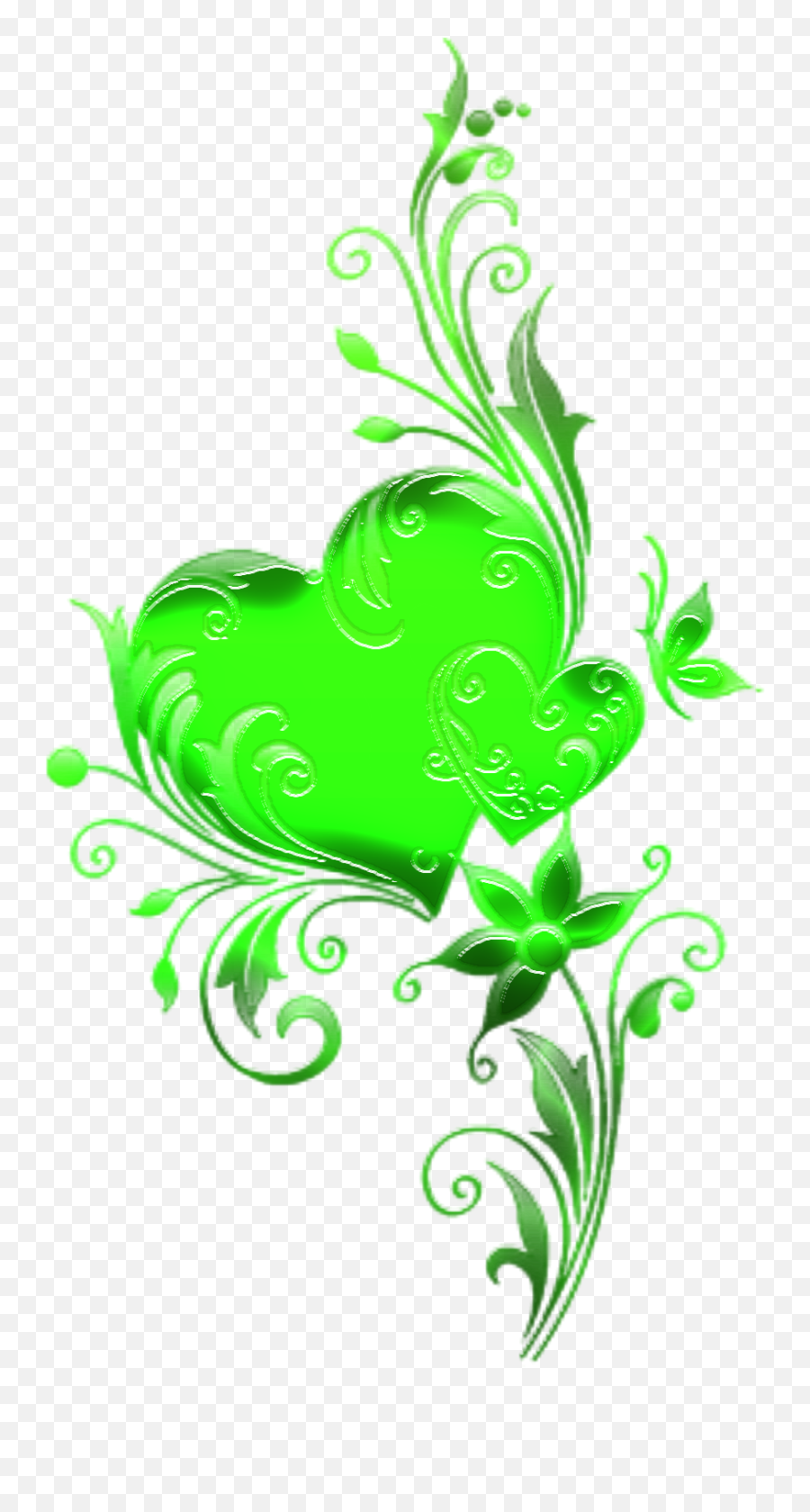 Cute Green Heart By Madkan Color Of Life - Hearts Abstract Png,Green Heart Png