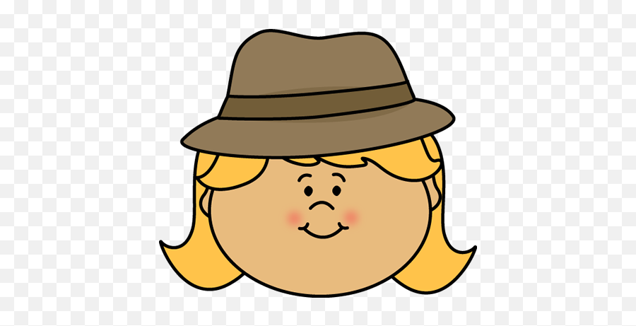 Detective Girl Face Clip Art - Girl With Hat Clip Art Detective Hat And Magnifying Glass Png,Girl Face Png
