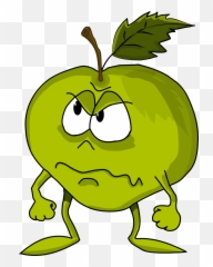 Angry Cartoon Apple Drawing Free Image - Reaction Of Acids With Metal Oxides Png,Cartoon Apple Png
