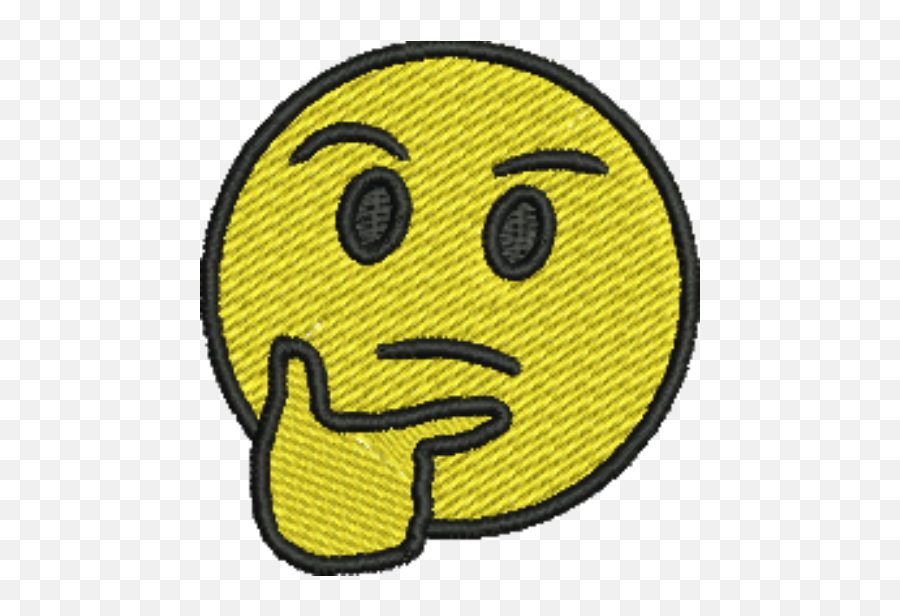 Emoji Thinking Iron - On Patch Big Smile Emoji Png,Thinking Emoji Transparent