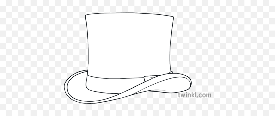 Top Hat Black And White 2 Illustration - Twinkl Top Hat Black And White Clipart Png,Transparent Top Hat