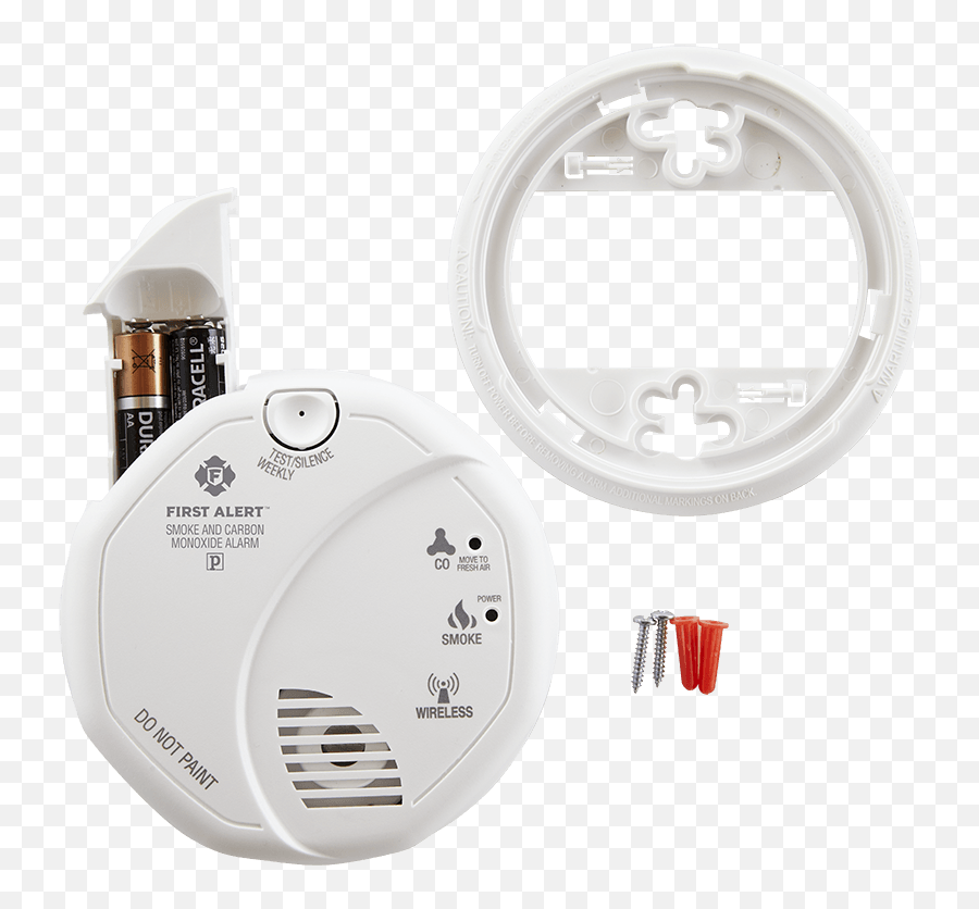 Wireless Smoke And Carbon Monoxide Alarm First Alert - Carbon Monoxide Detector Png,Smoke Ring Png