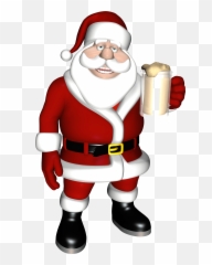 Transparent Santa Hat And Beard Png - Claus With Beer