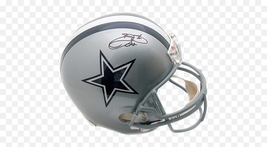 Emmitt Smith Autographed Dallas Cowboys Deluxe Full - Size Replica Helmet Beckett Dallas Cowboys Small Png,Cowboys Helmet Png