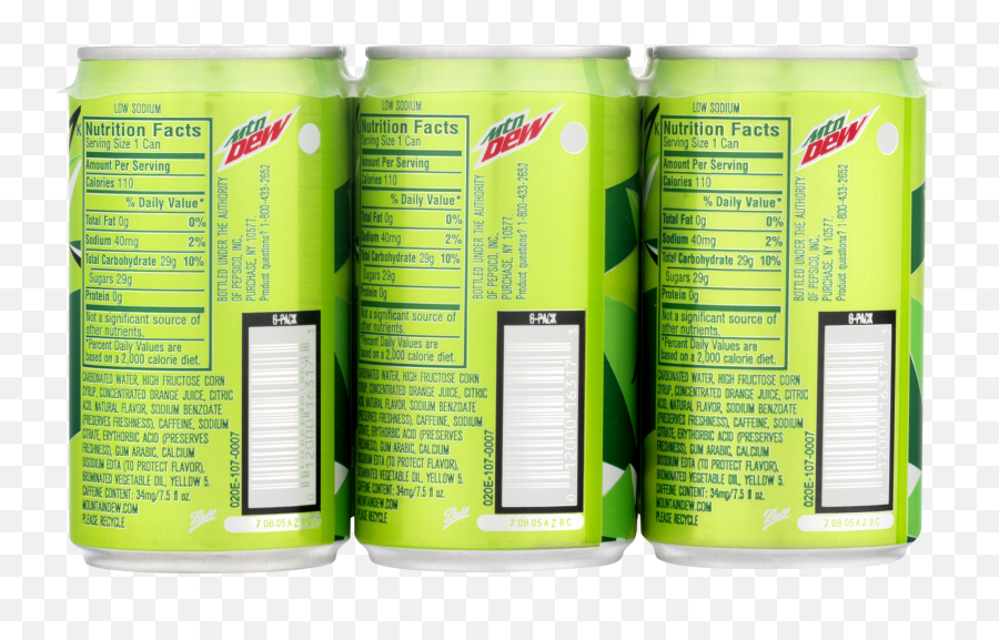 Bundle 4 Pack Mountain Dew Mini Cans 75 Fl Oz 6 Count - Mountain Dew Mini Cans Png,Mountain Dew Png