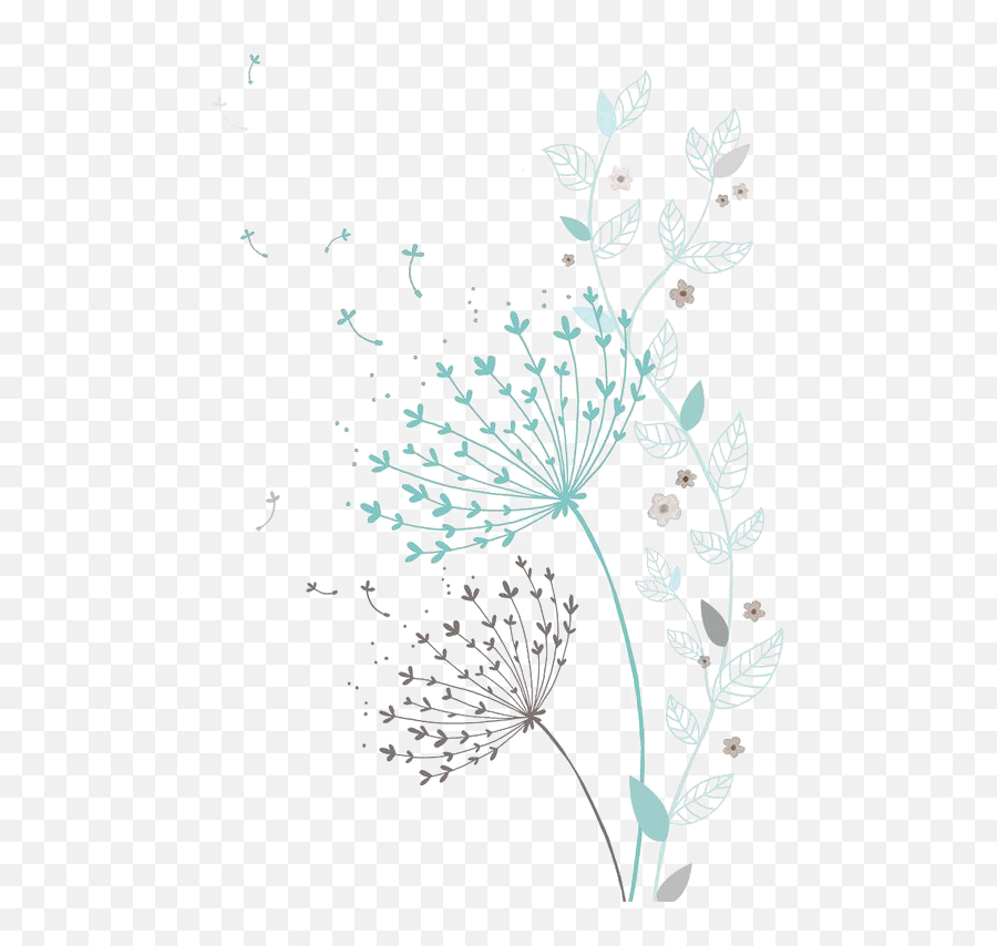 Download Colored Dandelion Hd Png Free Hq Image - Aesthetic Flower Doodles,Free Png Images Download
