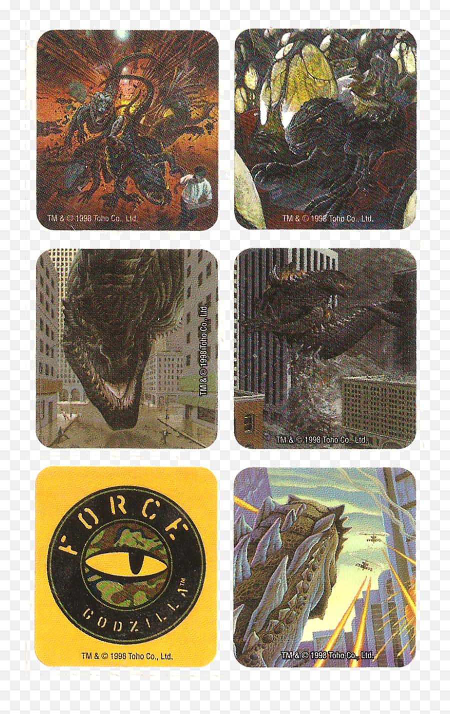 Peanut Butter And Awesome Godzilla U002798 Stickers - Godzilla 1998 Stickers Png,Godzilla Copyright Icon