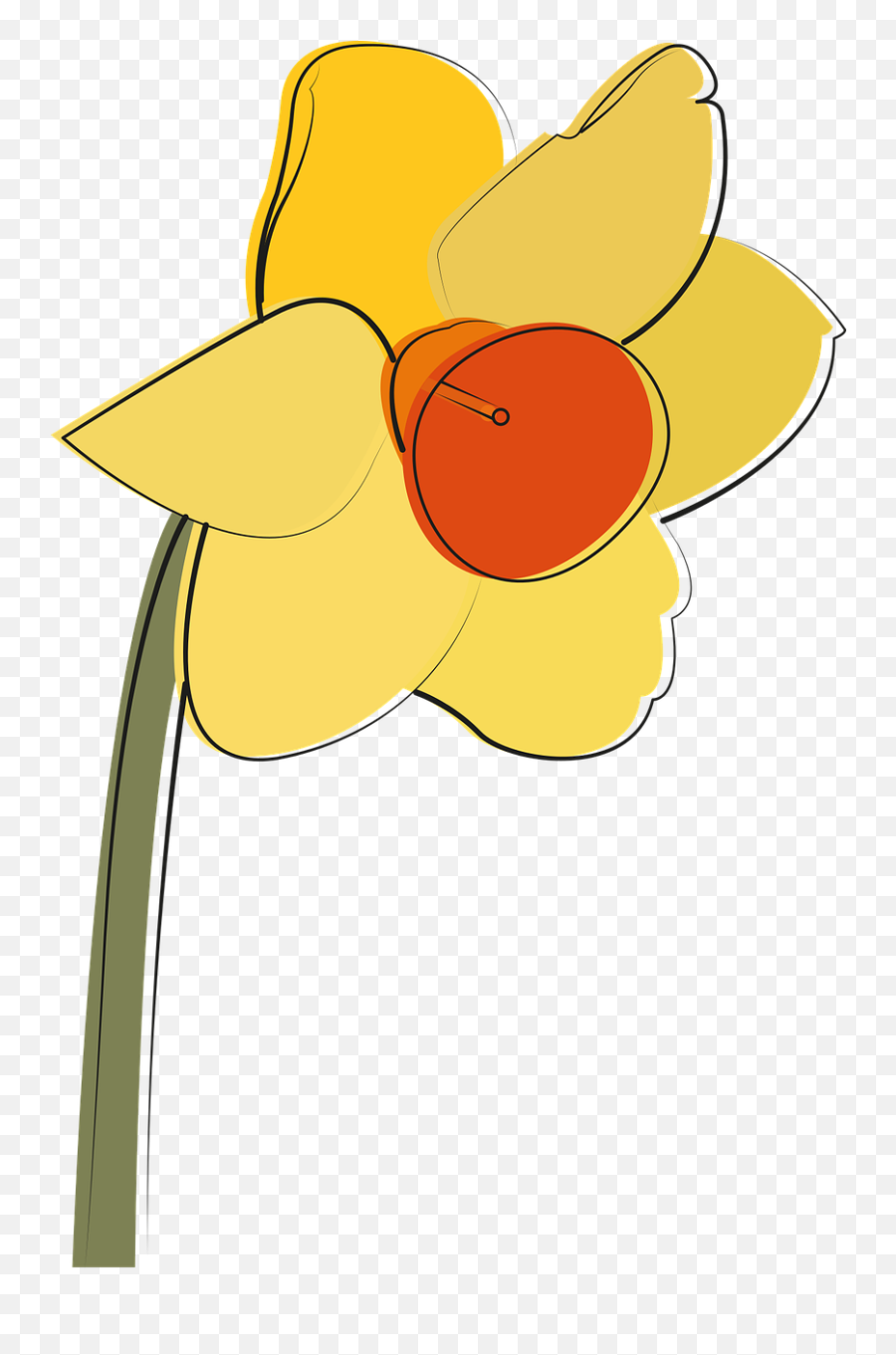 Daffodil Flower Yellow - Frühling März Narzissen Clipart Png,Daffodil Icon