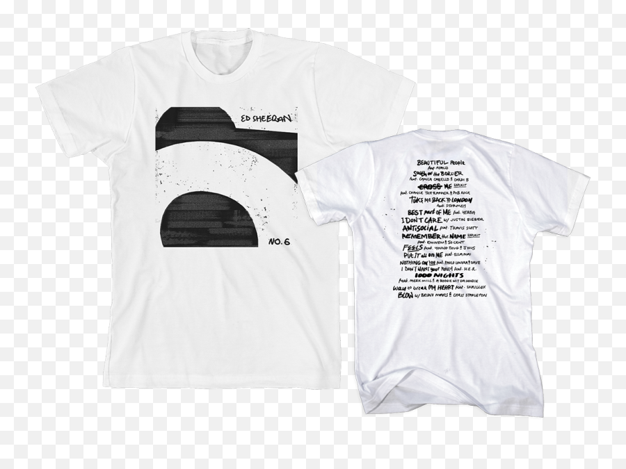 No6 Collaborations Project White T - Shirt Ed Sheeran Active Shirt Png,White T Shirt Transparent