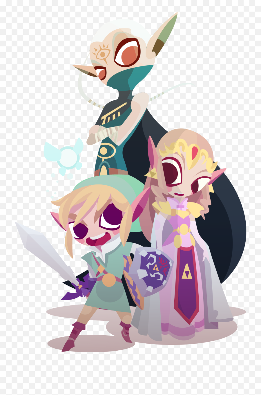 Spencer Duffy U2014 Link Zelda And Impa - Tloz Skyward Sword Impa Png,Link Zelda Png