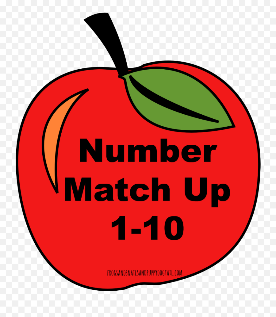 Apple Number Match Up Activity - Match Number To Number For Kids Png,Snack Pecs Icon
